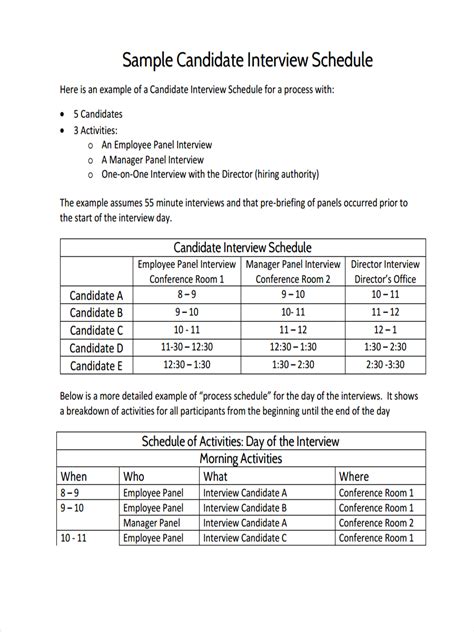 When to Schedule an Interview .